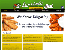 Tablet Screenshot of louieschickenfingers.com